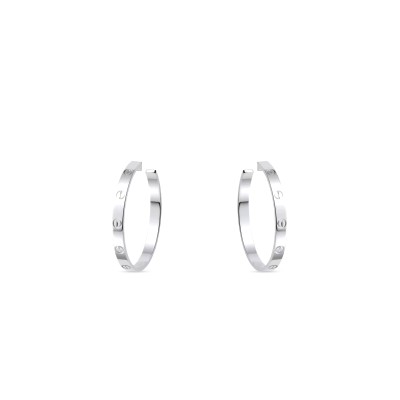 CARTIER LOVE HOOP EARRINGS, LARGE MODEL B8028300